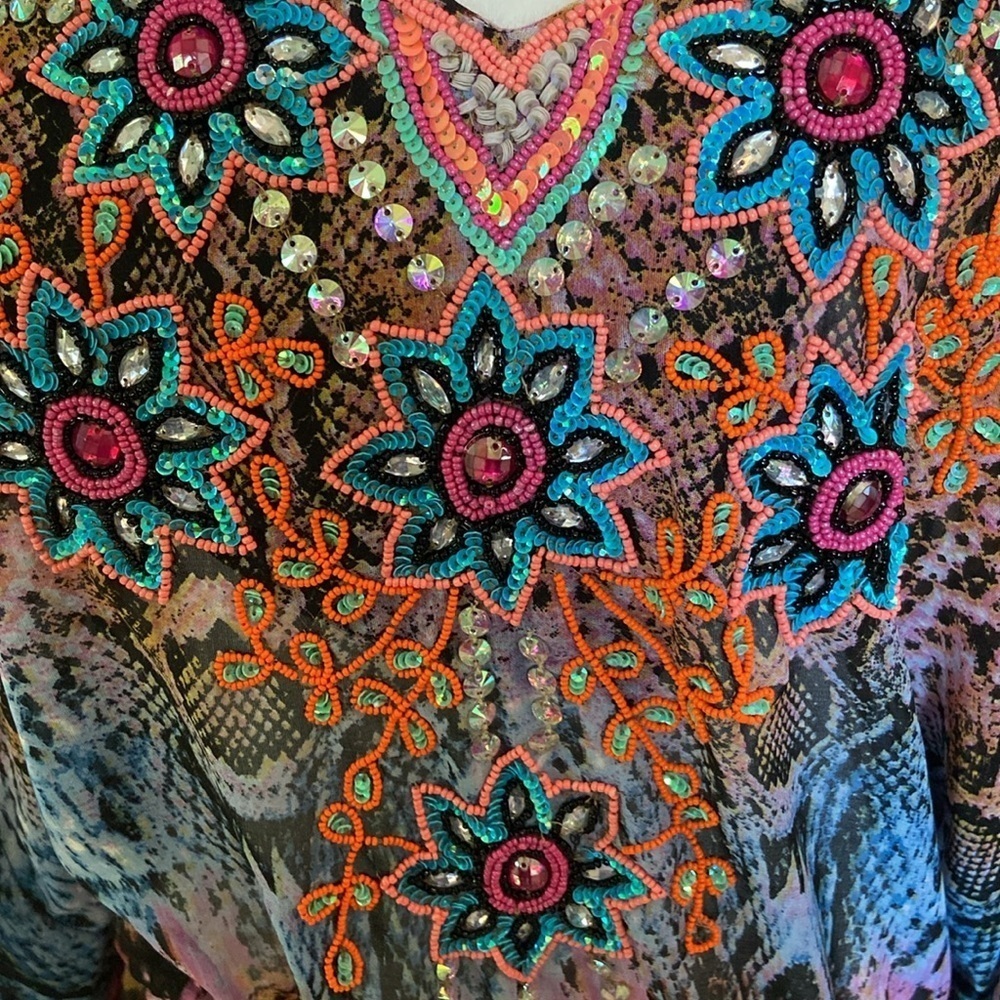 Lucky & Coco embellished swimsuit coverup. Size large!! - Picture 3 of 8